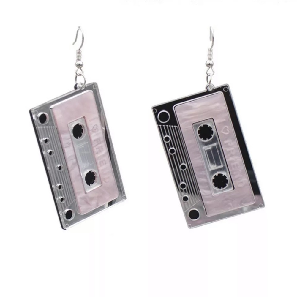 Fun Cassette tape earrings 90’s 80’s Music…